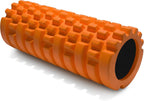 Rodillo de espuma fuerte 321 – Masajeador de tejido profundo de densidad media para masaje muscular y liberación de puntos miofascial, con eBook 4K