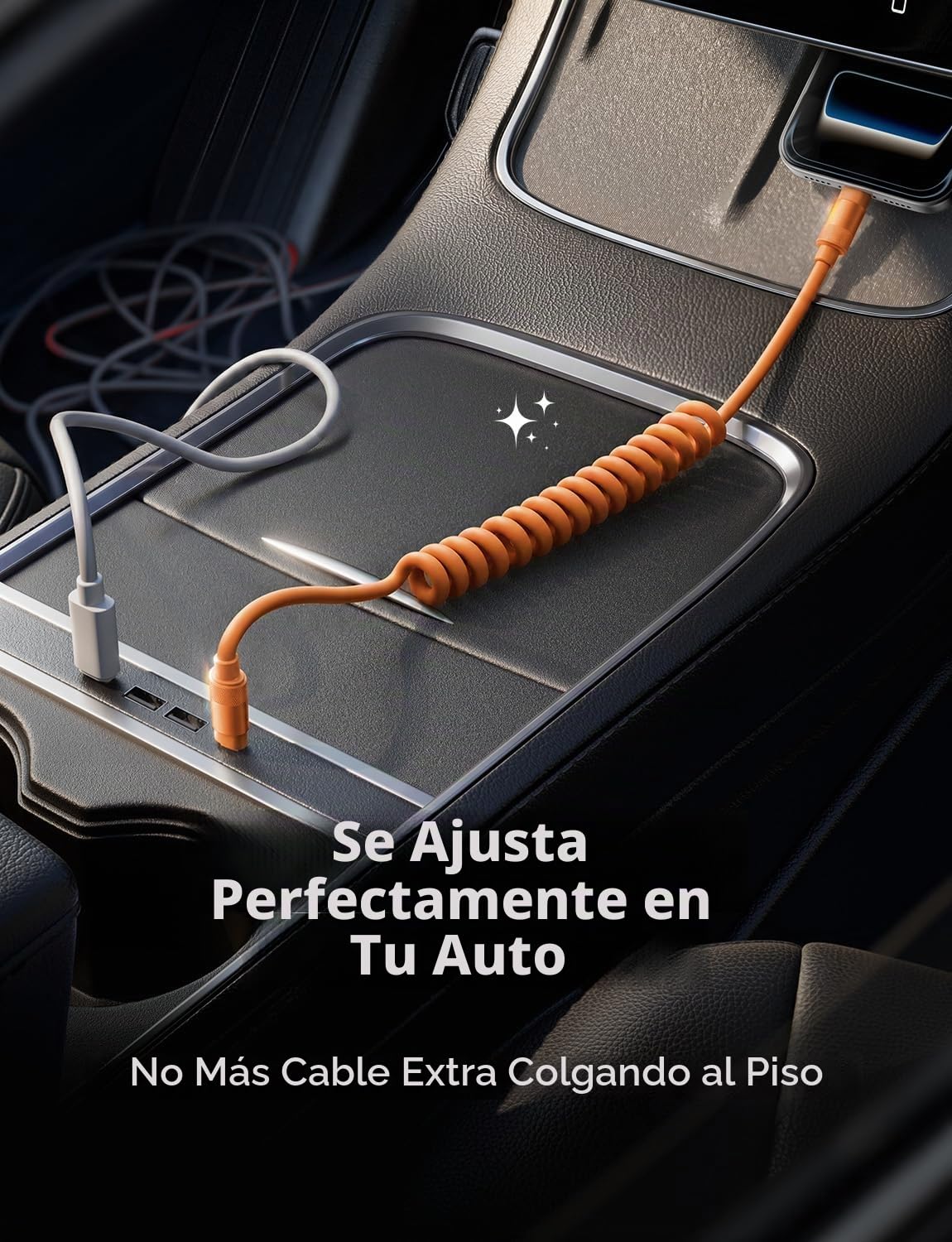 LISEN Paquete de 2 cables USB C a USB C en espiral de carga rápida de 60 W