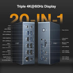 iVANKY Base DisplayLink de triple pantalla para Window/MacBook Pro