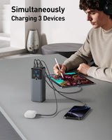 SIXTHGU Power Bank, cargador portátil de 3 puertos para portátil de...