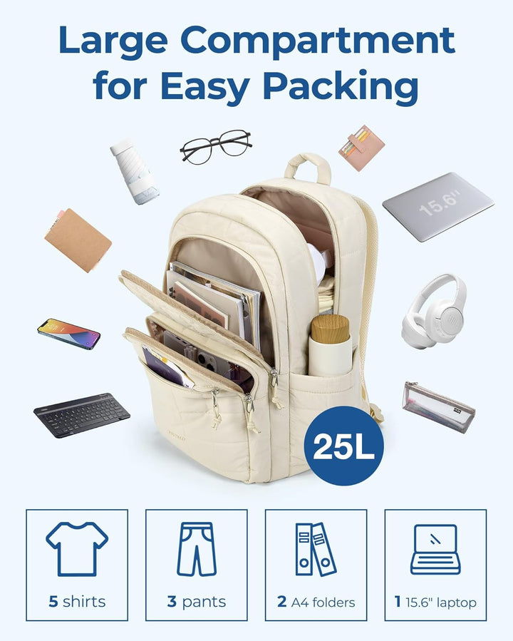 BAGSMART Mochila para portátil universitaria, mochila de viaje para...