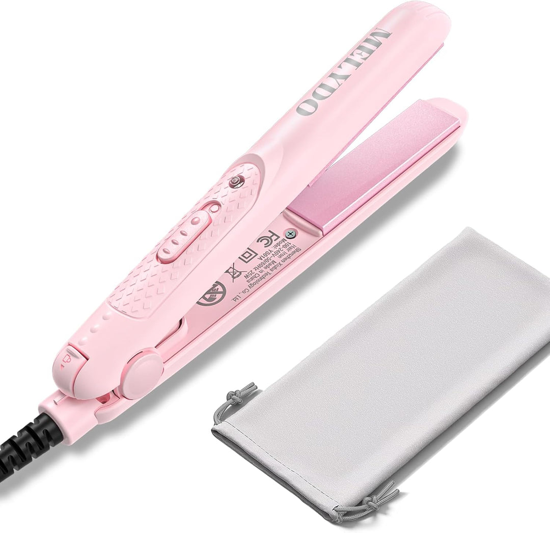 MELYDO Mini Plancha Portátil, Alisadora de Cabello de Viaje de Dobl...
