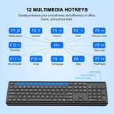 Combo de teclado y ratón inalámbricos, teclado ergonómico silencios...