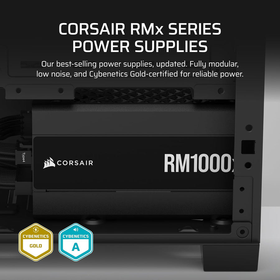 CORSAIR RM1000x Fuente de alimentación ATX completamente modular de...