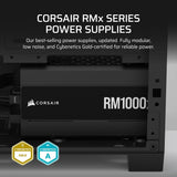 CORSAIR RM1000x ATX 3.1 PCIe 5.1 Ready Fuente de alimentación total...