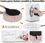 Camas calefactables para gatos de interior y perros pequeños, cama térmica de 20 pulgadas para mascotas con temporizador y temperatura ajustable, cama eléctrica extraíble e impermeable para