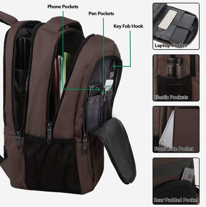 MATEIN - Mochila para laptop de 15 pulgadas, mochila escolar con pu...