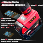 Pistola de pegamento caliente de 100W inalámbrica para batería Milwaukee 18V, pistola de pegamento caliente eléctrica portátil de tamaño completo de alta resistencia con temperatura digital