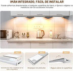 Paquete de 6 luces inalámbricas para debajo del gabinete, 32 luces LED con sensor de movimiento, luces magnéticas recargables para interiores, funciona con pilas, luces debajo del mostrador para