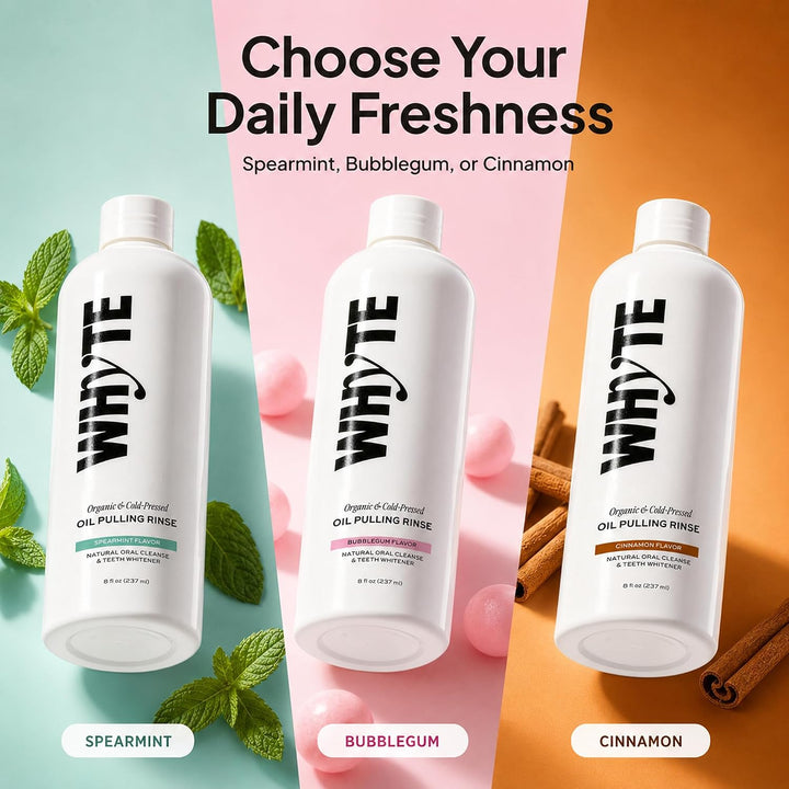 Whyte Enjuague bucal orgánico con aceite de coco para el mal alient...