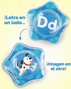 Coogam Juguetes flotantes de baño con estrella de mar, juego de 26 letras del alfabeto para bañera, juguete educativo Montessori para piscina de agua, actividades de aprendizaje, juguete de ducha