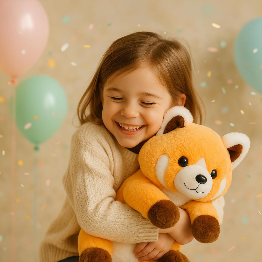 WEIGEDU Peluches de panda rojo, juguetes de peluche de panda rojo p...