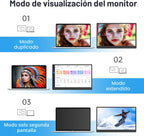 UFYQL Monitor portátil de 15.6 pulgadas FHD 1080P Monitor externo d...