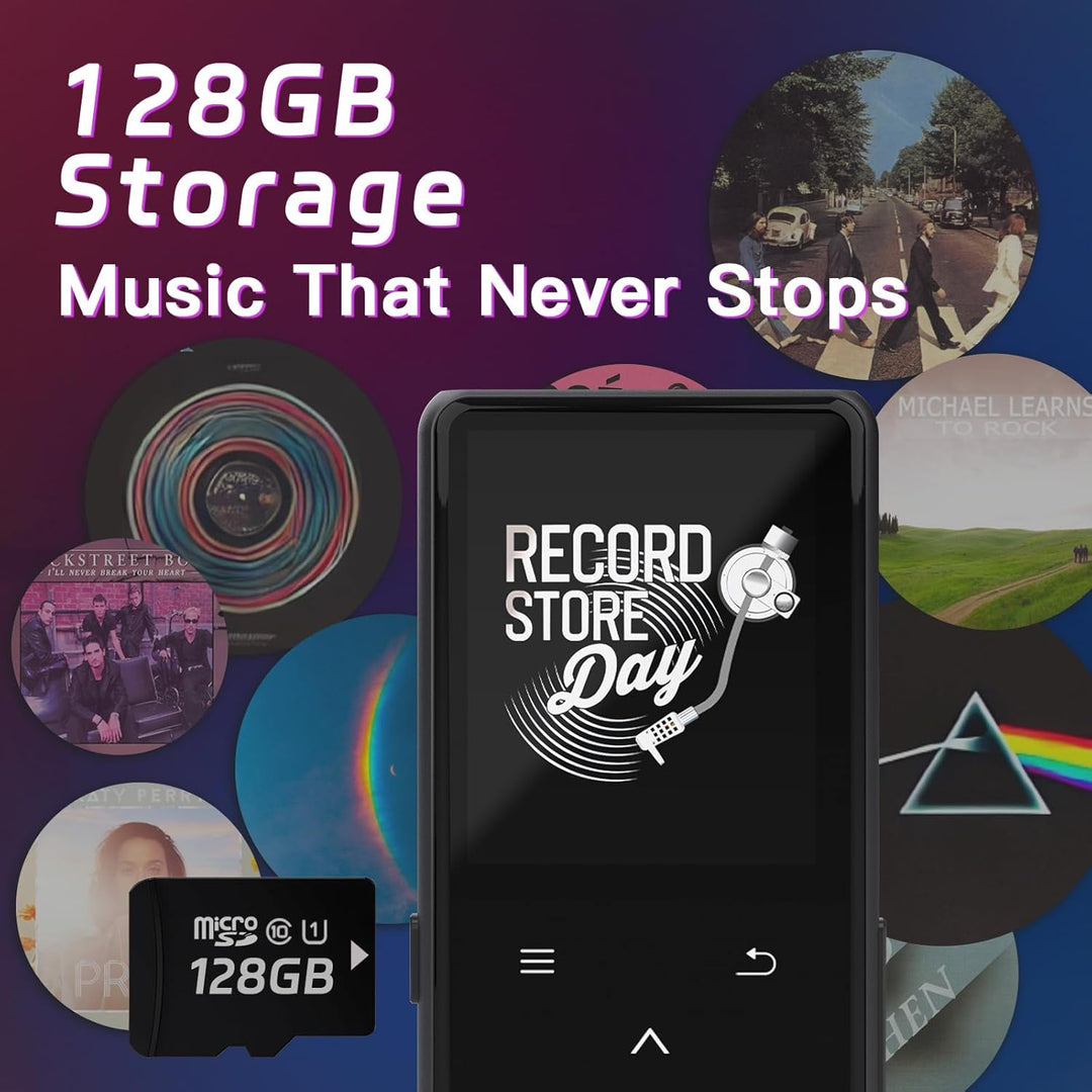 Reproductor MP3 de 128 GB con Bluetooth, reproductor de música port...