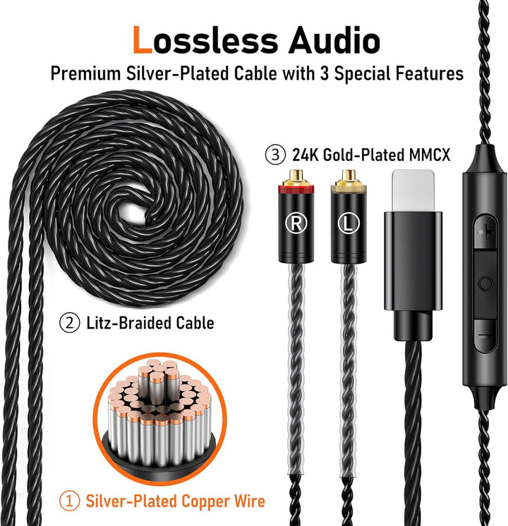 Vibes - Auriculares con cable de 6.8 fl oz, auriculares de alta fid...