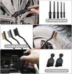 Kit de detalles de automóvil, juego de cepillos para detalles de automóvil, kit de limpieza de automóvil, herramientas de detallado automático para ruedas interiores y exteriores, accesorios profesionales de lavado de automóviles con herramienta de