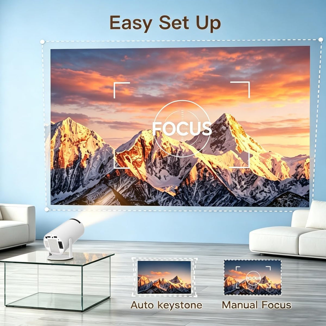 Aplicaciones integradas: mini proyector con WiFi y Bluetooth, compa...