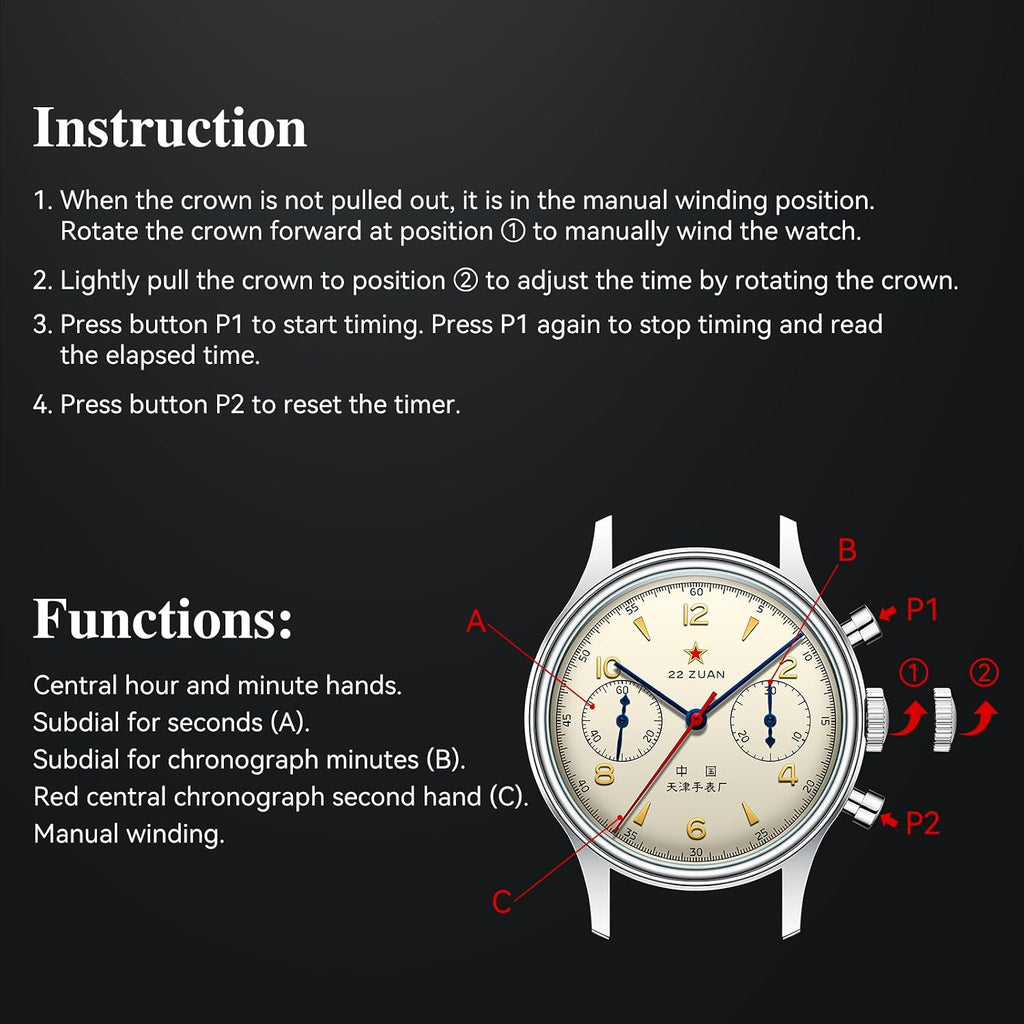 Reloj de pulsera mecánico para hombre SEA-GULL, reloj de piloto cronógrafo de aviación Seagull 1963, cuerda manual, edición internacional GD 1963, ST1901