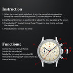 Reloj de pulsera mecánico para hombre SEA-GULL, reloj de piloto cronógrafo de aviación Seagull 1963, cuerda manual, edición internacional GD 1963, ST1901