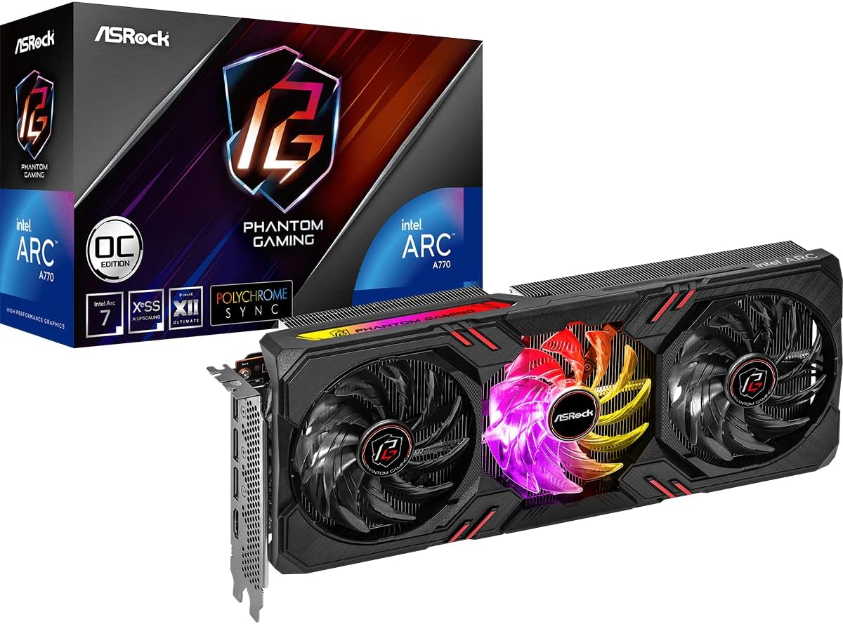 ASRock Intel Arc A770 Graphics Phantom Gaming 16G OC 2200 MHz 17,5...