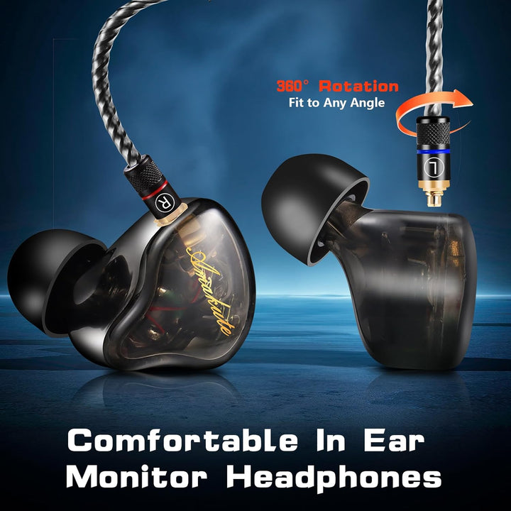 DCMEKA Auriculares IEM de doble controlador para juegos - Monitores...