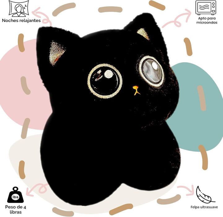uoozii - Gato negro de peluche con peso de 20 pulgadas\/4 lb y almo...