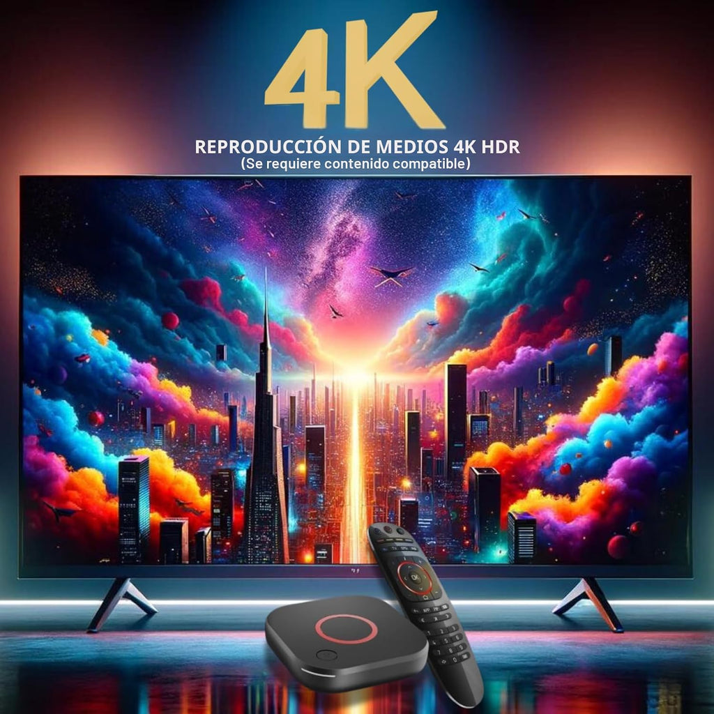 Cadena de televisión RAXXIO MAG544w3 - Dispositivo de transmisión de TV 4K HDR con chipset Amlogic S905Y4, 1GB DDR4 RAM, 4GB de memoria flash, Dolby Digital Plus, Linux 4.9, WiFi de doble banda, USB