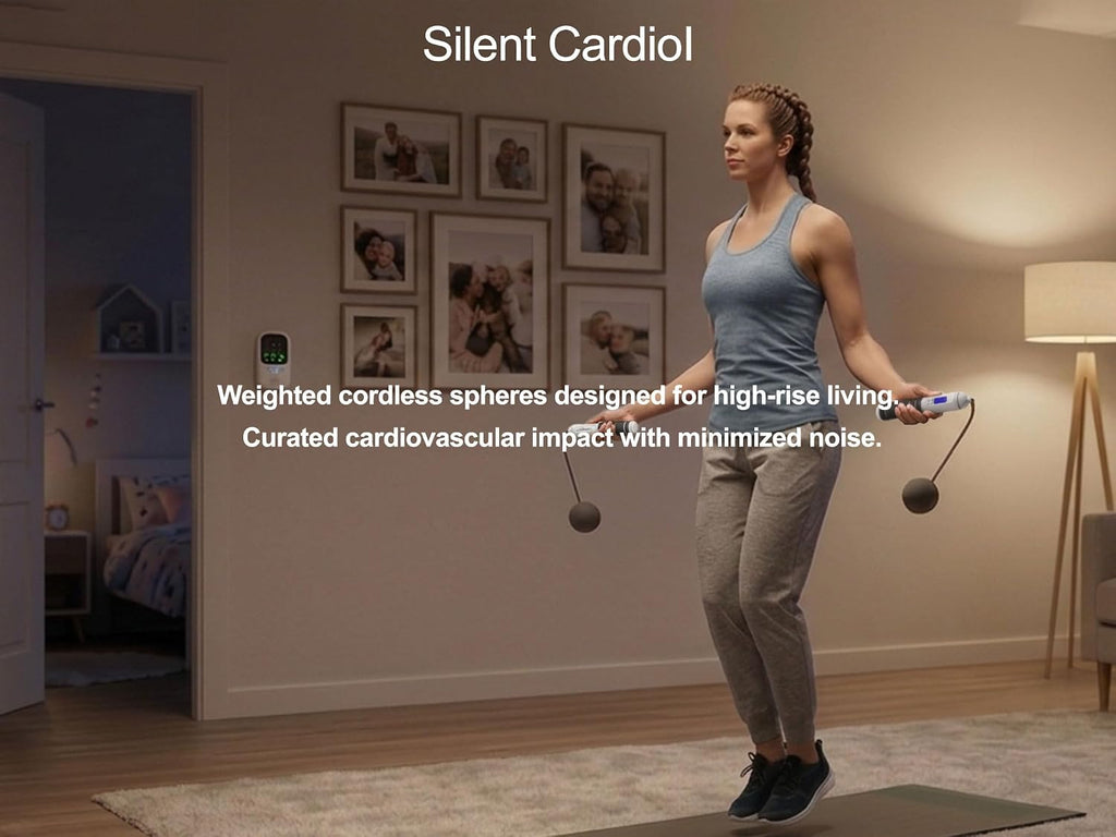 multifun Cuerda de saltar inteligente con contador + polvo de fitness gratis (valor de $15.99) - Sistema de bolas pesadas inalámbricas y cables de acero