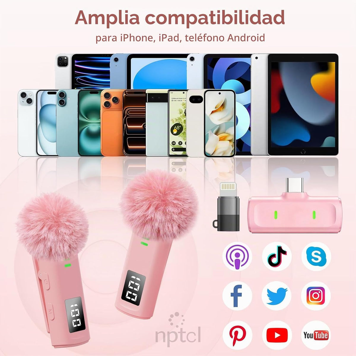 Mini micrófono inalámbrico para creadores de contenido