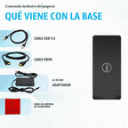 Dell D3100 - Estación de acoplamiento USB 3.0, base de monitor doble de
