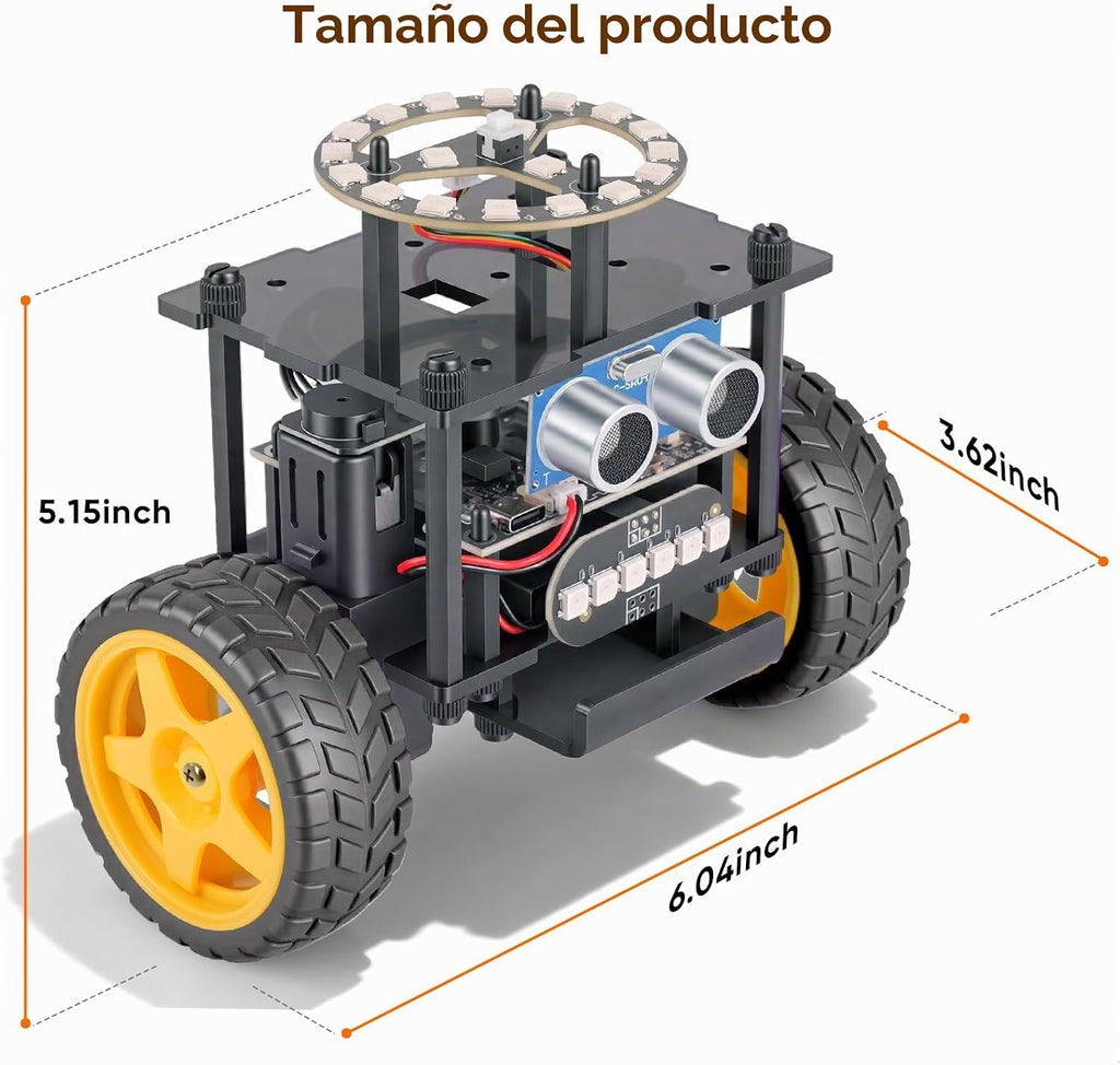Kit de coche robot inteligente, robótica para niños de 8 a 12 años