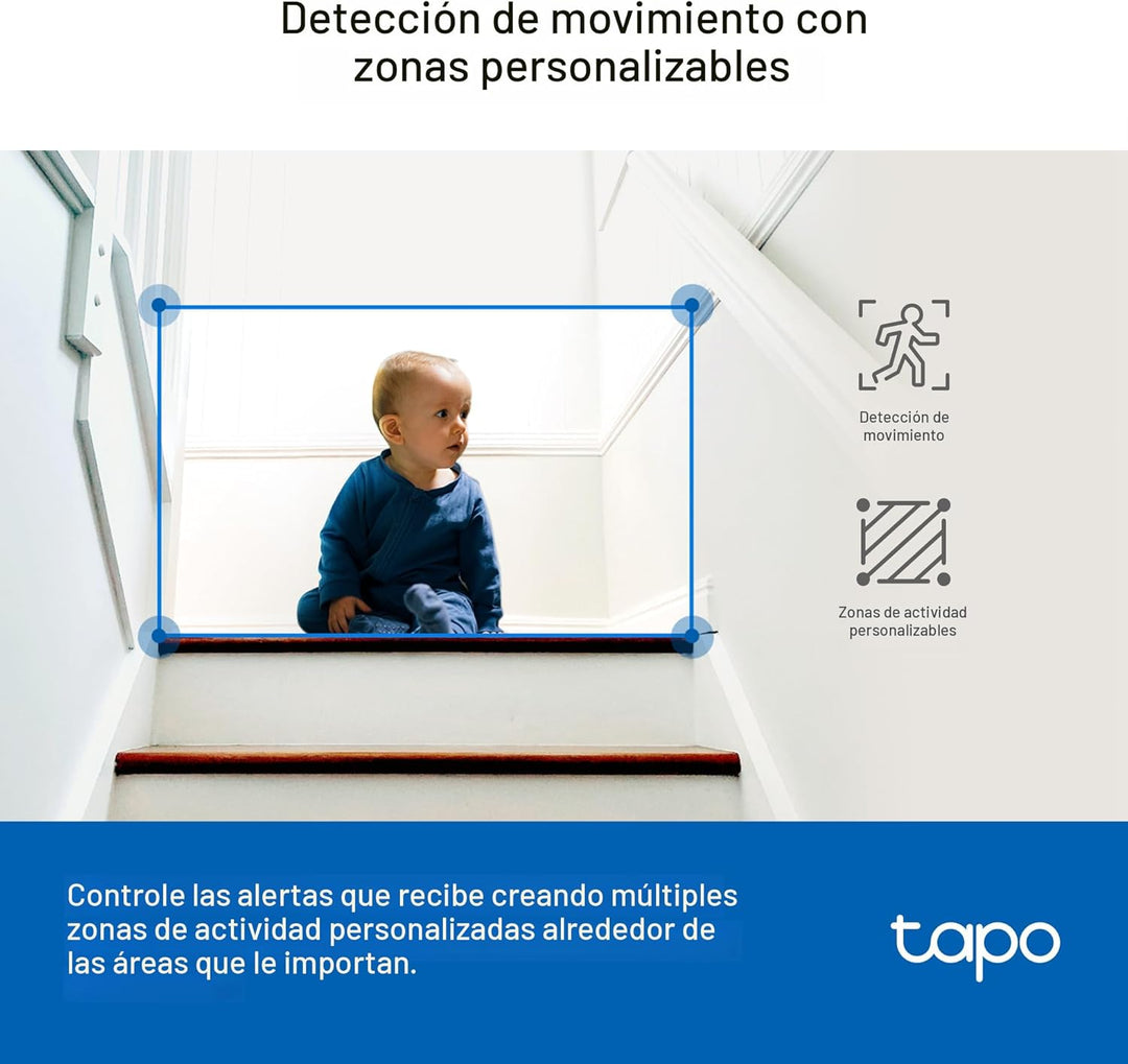 TP-Link Tapo - Cámara de seguridad Pan\/Tilt de 2K QHD para cámara...