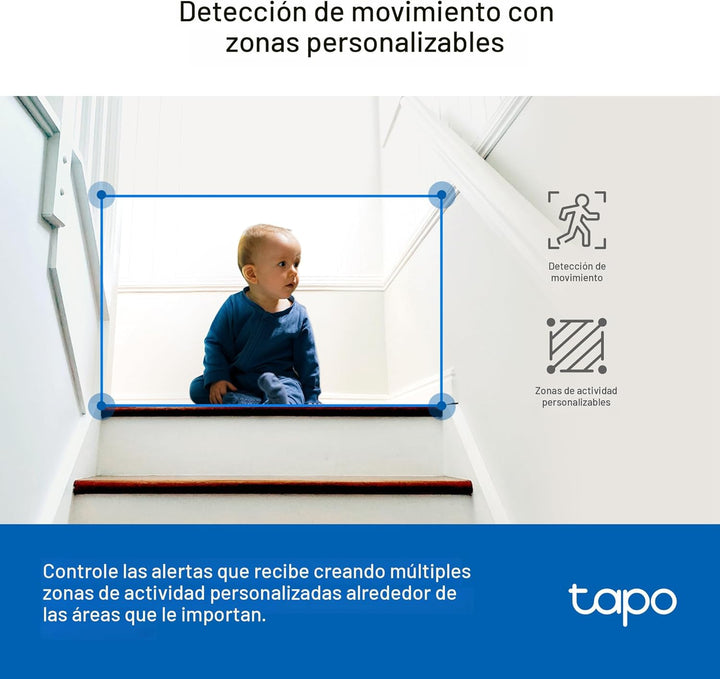 TP-Link Tapo - Cámara de seguridad Pan\/Tilt de 2K QHD para cámara...