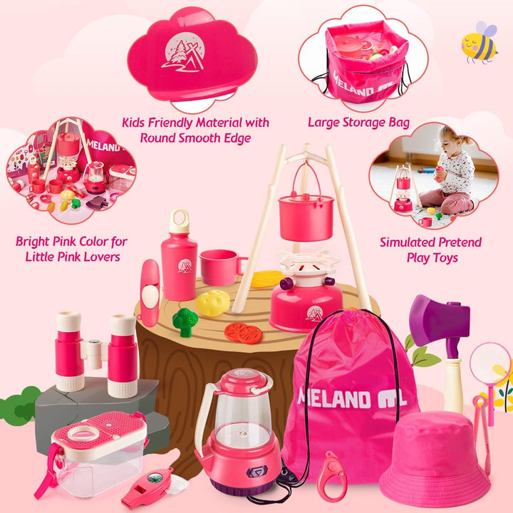Meland - Juego de camping para niñas - Juguetes de tienda de