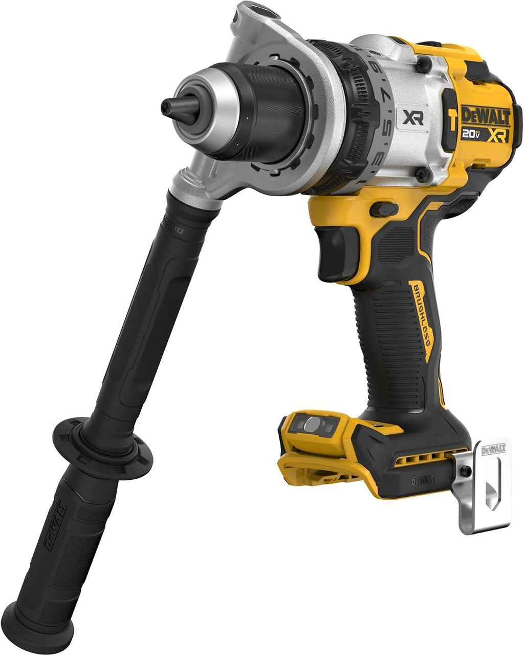 DEWALT Taladro de martillo inalámbrico sin escobillas de 20 V MAX XR de 1/2 pulgada, batería no incluida (DCD1007B)