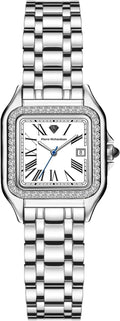 PIERRE RICHARDSON PR1102 Reloj para mujer - Reloj de cuarzo japonés de acero inoxidable, resistente al agua 5ATM, resistente a los arañazos, cristal de zafiro Crtystal