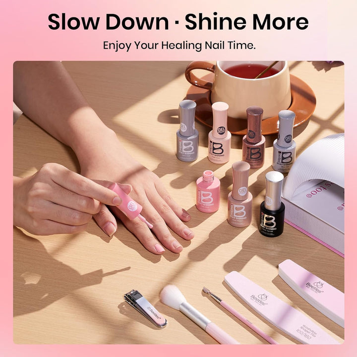 Beetles Stay Shining - Kit de 23 esmaltes de uñas de gel con luz UV...