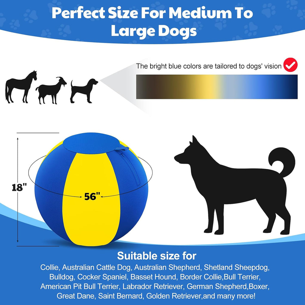 Happypaw 3.0 2026 - Pelota de pastor para perros de 18 pulgadas, resistencia mejorada a la masticación y material resistente, equipo de agilidad de juguete para perros para pastores australianos