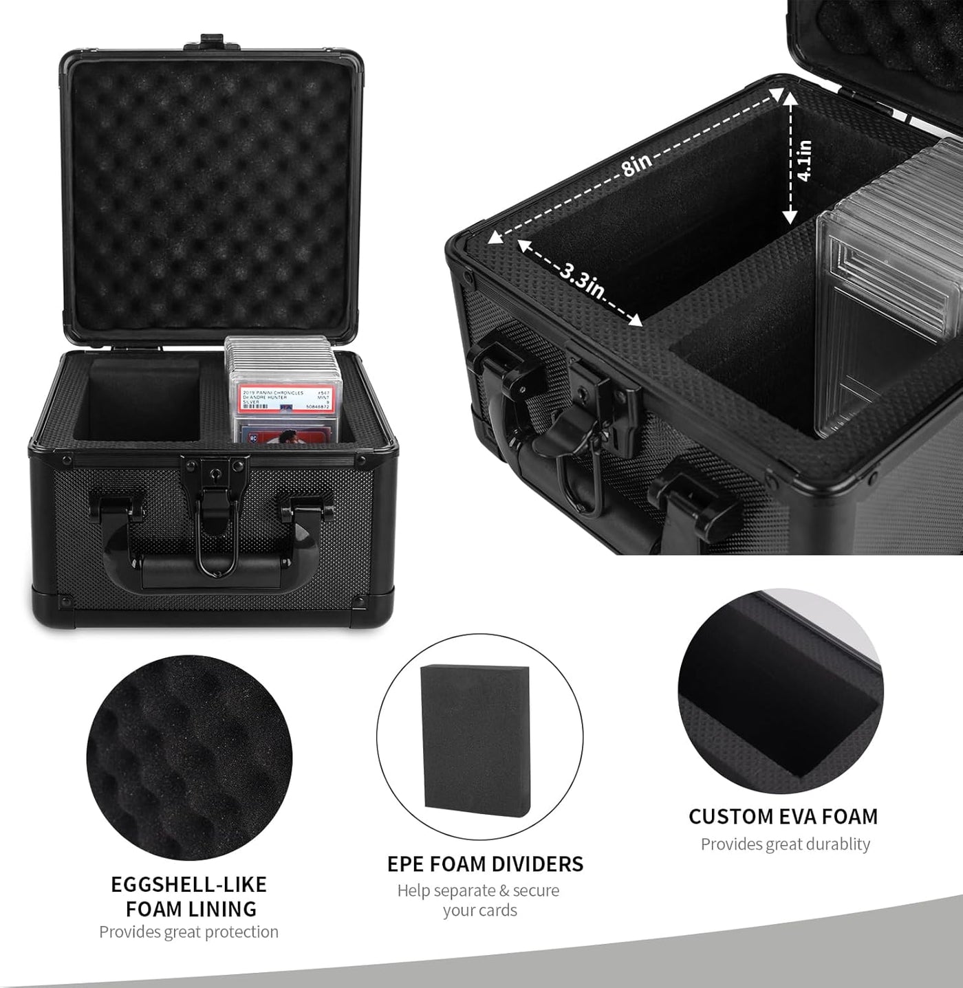 Caja de almacenamiento de tarjetas graduadas estuche de