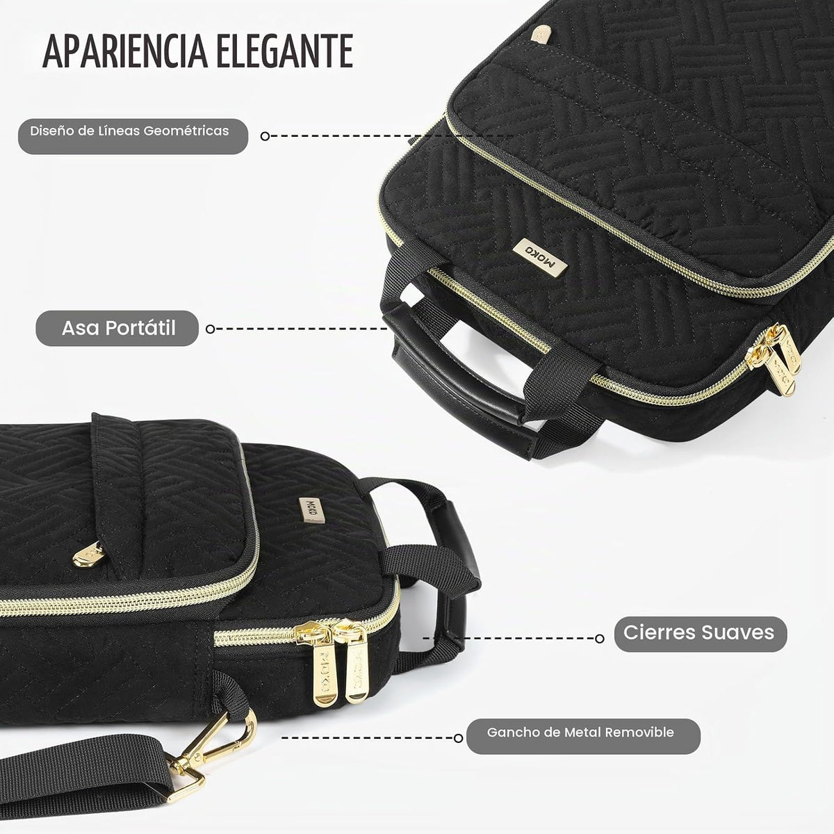 MoKo Bolsa de hombro para portátil de 13-14 pulgadas con asa | Comp...