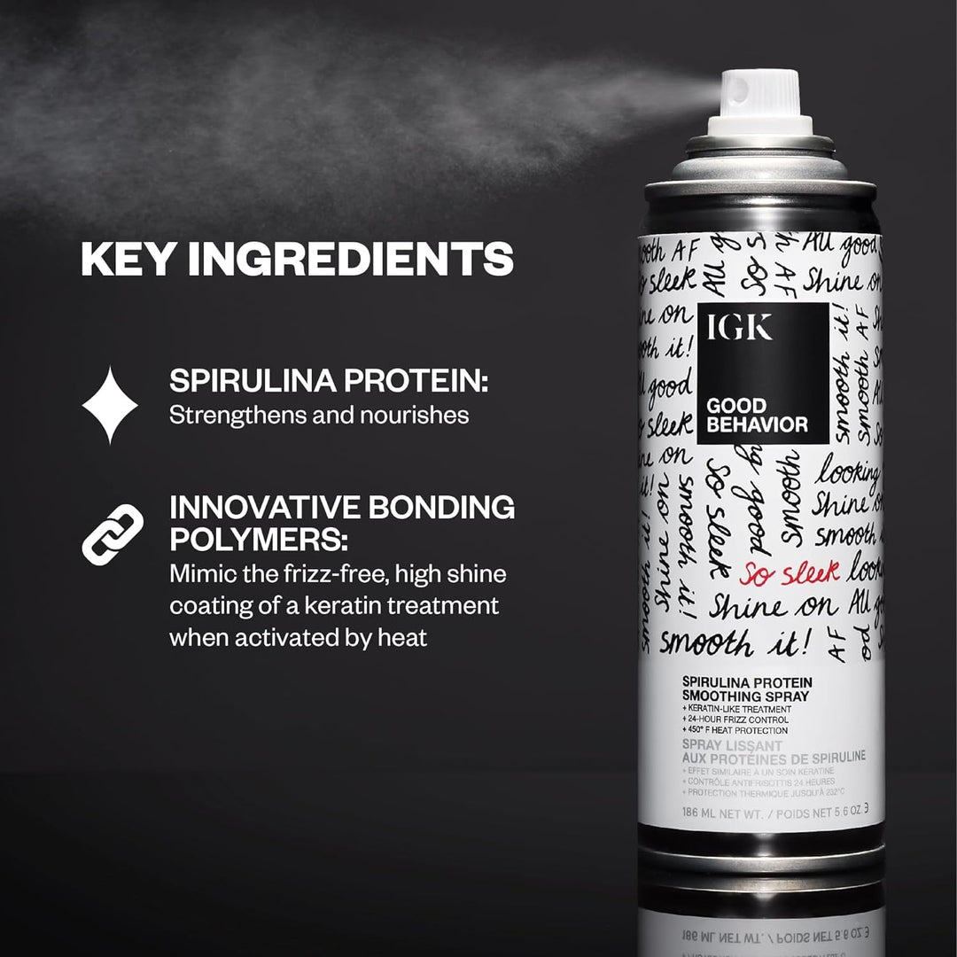 IGK BUEN COMPORTAMIENTO Spirulina Spray de Suavizado de Proteína de...