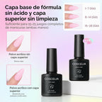 Coscelia Kit de uñas acrílicas para principiantes con todo