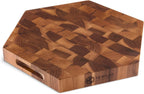 HexClad Tabla de cortar hexagonal de nogal de grano final de 15 pulgadas