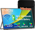 EVICIV Monitor portátil inalámbrico con batería de 10000 mAh, 18.5...