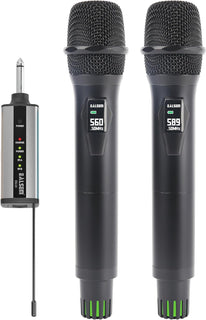 ealsem U3 UHF Sistema de micrófono inalámbrico de doble canal para...