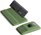Vaydeer Juego de soporte para teclado y mouse pad, reposamuñecas de espuma