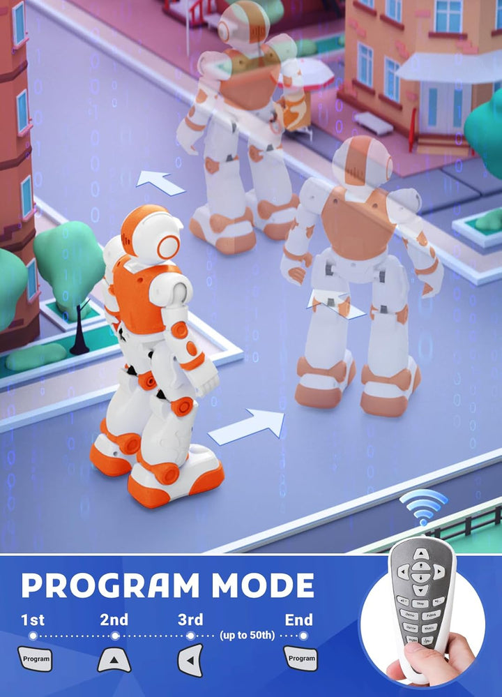 EduCuties Juguetes robot para niños, control remoto programable, ju...