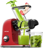 SIFENE Mini exprimidor de masticación lenta, canal de alimentación doble