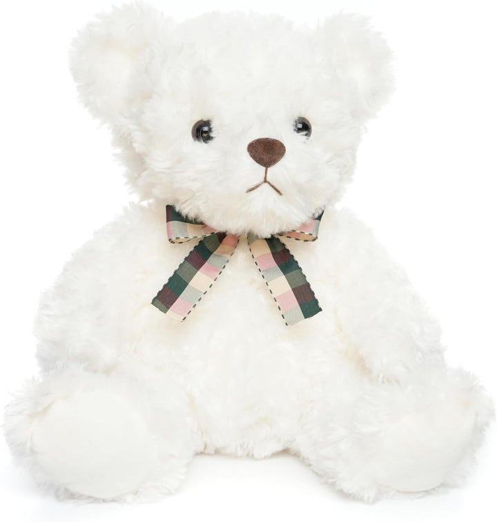 WEIGEDU Oso de peluche blanco esponjoso, animales de peluche de jug...