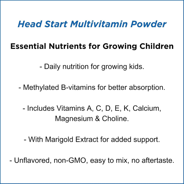Dr. Wholeness Head Start Multivitamínico en polvo | Nutrientes esen...